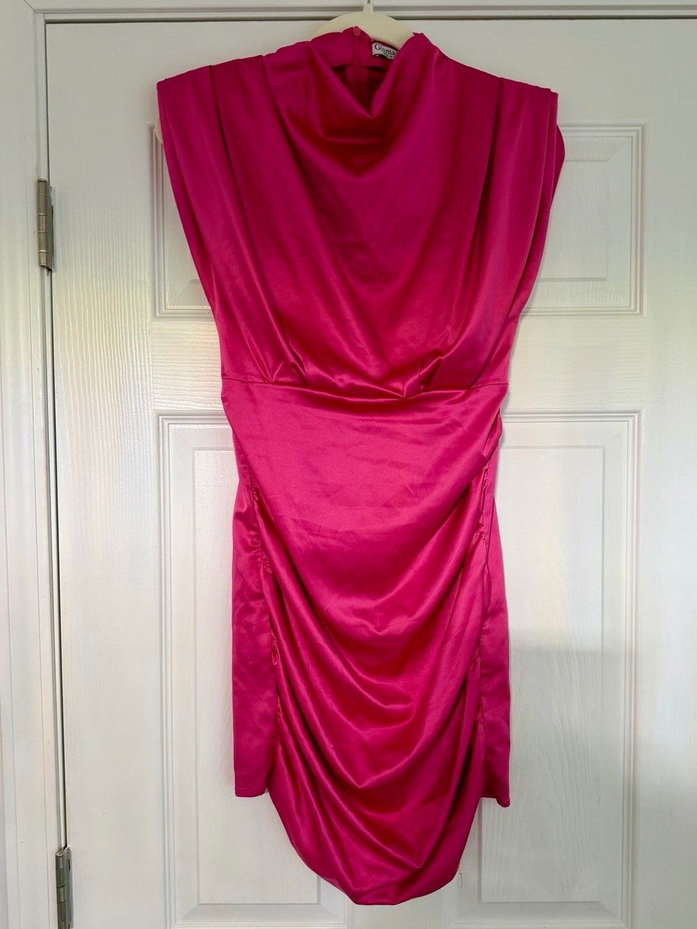 Fuschia Small “Glamaker” Draped Satin Dress
